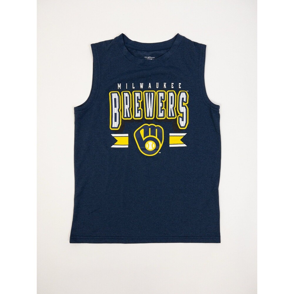 Milwaukee Brewers Boys Size 12/14 Sleeveless Tank Top!